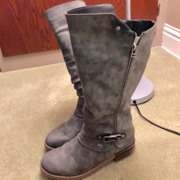 rieker knee length boots with wool lining